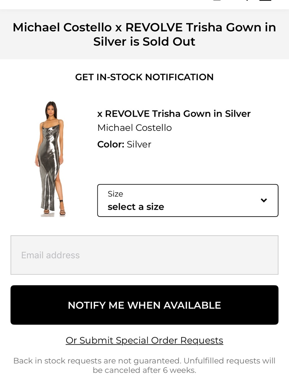 Michael Costello Silver Trisha Evening Gown Size XXS - Picture 7 of 10